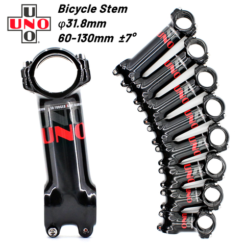 UNO MTB Bicycle Stem 7 Degree Ultralight Aluminum Bike Stem 31.8mm 60-130mm Mountain Power Parts Road 7 Bicycle Power Parts Stem ► Photo 1/6