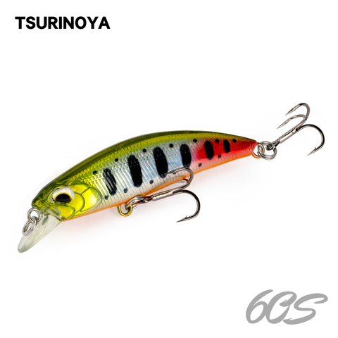 TSURINOYA Sinking Minnow 60S 60mm 6.1g DW67 New Fishing Lures