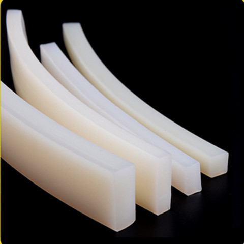 5mm x 5mm/10mm/15mm/20mm/30mm High Temperature Resistant Solid Silicone Rubber Sealing Strip Weatherstrip ► Photo 1/6