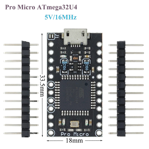 1pcs With the bootloader New version Pro Micro ATmega32U4 ATMEGA32U4-AU 5V/16MHz Module controller (hei) For Arduino ► Photo 1/6