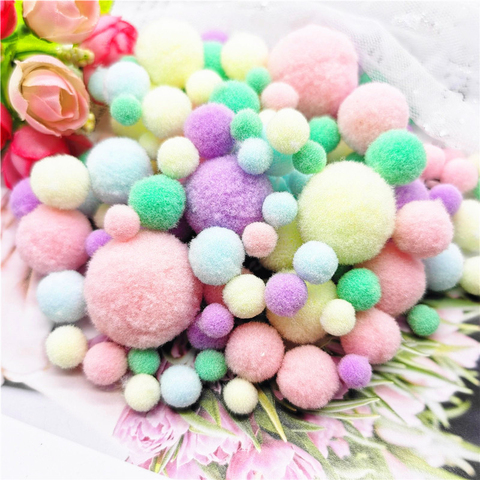 Pompom 8mm 10mm 15mm 20mm 25mm 30mm Soft Pompones Fluffy Plush Crafts DIY Pom Poms Ball Furball Home Decor Sewing Supplies 20g ► Photo 1/6