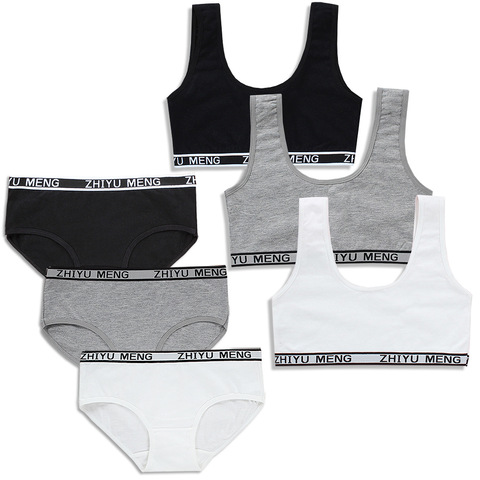 Teenagers Girls Lingerie Cotton Underwear Sets Kids Young Girls Training  Bras Crop Top Girls 8-14 Years - Price history & Review, AliExpress Seller  - Ningbo chen bei Trading Co., Ltd.