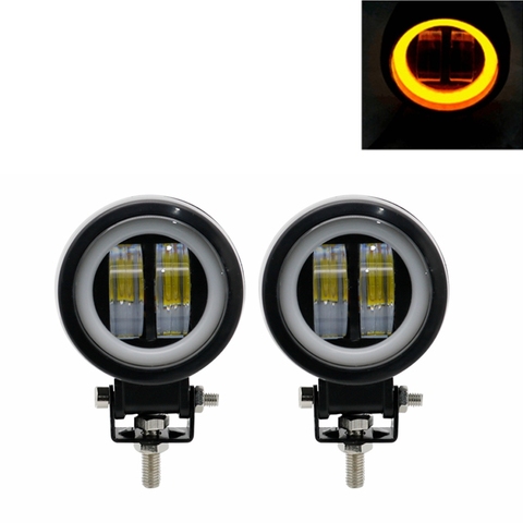 LED Fog Lamp Driving Daytime Off road Led Light Headlight 3'' 20W Motorcycle Halo Lamps ForATV 12V 24V SUV Worklight Beams ► Photo 1/6