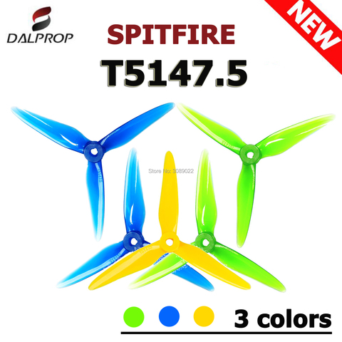 24 pcs / 12 pair DALPROP SpitFire T5147.5 5147 3-Blade propeller Props CW CCW Brushless motor POPO Propeller for FPV Racing ► Photo 1/6