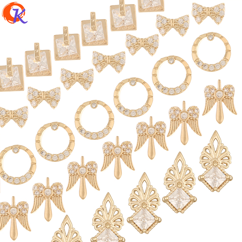 Cordial Design 50Pcs Jewelry Accessories/DIY Making/Cubic Zirconia Charms/Genuine Gold Plating/Decoration/Fingernail Findings ► Photo 1/6