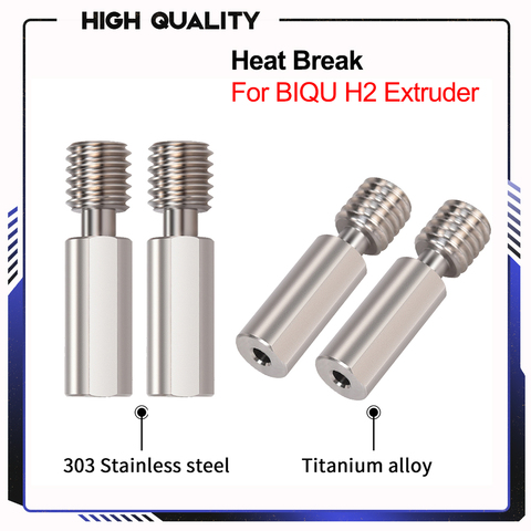 BIQU H2 Extruder Heat Break All Metal Titanium Alloy Heatbreak 3D Printer Parts For B1 Ender 3 V2.0 Anet a8 Upgrade Hotend Kits ► Photo 1/6