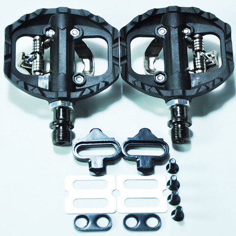 NEW SYUN-LP Black nylon DU+bearing MTB Mountain XC Clipless Bike SPD bicycle cycling Pedals Inc Cleats  pedal bicycle parts ► Photo 1/6