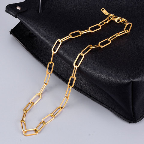 Amaiyllis 18k Gold Hip Hop Sweater Chain Necklace Women Fashion Chain  Choker Necklace Collar Punk Jewelry 2022 ► Photo 1/6