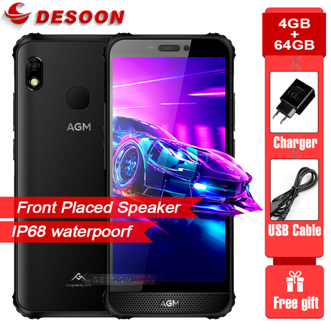 AGM Global Version A10 IP68 Waterproof Rugged Phone  4GB RAM 64GB ROM Android™ 9 4G LTE 5.7