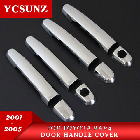 For TOYOTA RAV4 Accessories Chrome Door Handle Cover Protection For TOYOTA RAV 4 2001 2002 2003 2004 2005 New Car Styling Ycsunz ► Photo 1/6