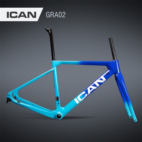 ICAN T700 carbon road bike gravel bike disc brake all inner cable flat mount BB86 GRA02 ► Photo 1/6