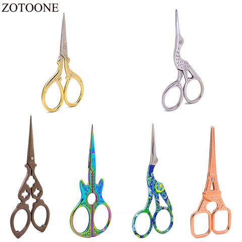 Sewing Embroidery Vintage Scissors Craft Gold Zigzag Tailor Scissors For Fabric Thread Cutter Tools For Sewing Handicraft E ► Photo 1/6