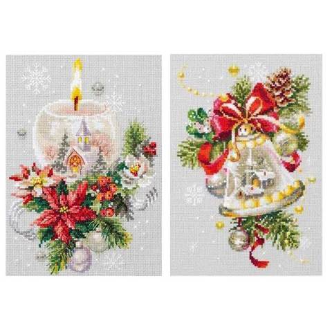 Christmas candle bells patterns Counted Cross Stitch  11CT 14CT 18CT DIY Chinese Cross Stitch Kits Embroidery Needlework Sets ► Photo 1/6