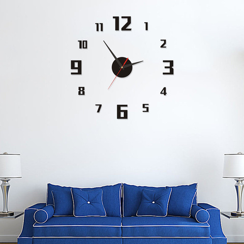 New 3D Wall Clock Design Large Acrylic Mirror Clocks Stickers Living Room Accessories Decorative House Clock On The Wall Decor ► Photo 1/5