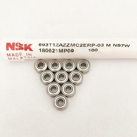 50pcs original NSK high speed bearing 693ZZ 3*8*4mm R-830ZZ precision miniature ball bearings 3x8x4 mm motor fan bearing ► Photo 1/2