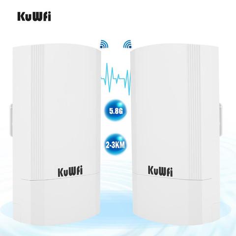 KuWFi 900Mbps Outdoor Wireless CPE Router 5.8G Wireless Repeater/AP Router/Wifi CPE Bridge Point to Point 1-3KM Wifi Coverage ► Photo 1/6