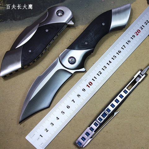 SHOOZIZ new folding knife G10 handle  8CR13MOV  bearing tactical Pocket knives outdoor self-defense hunting cutter EDC tools ► Photo 1/6