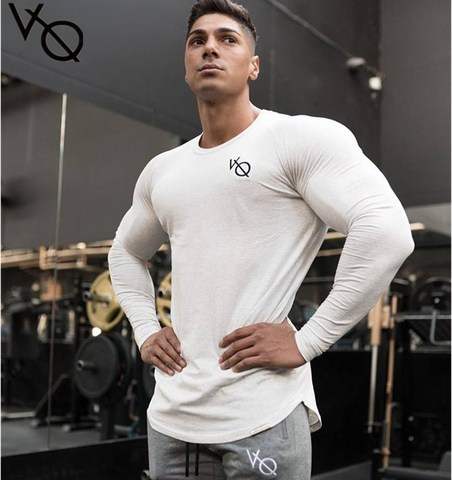 Men Cotton T Shirt Full Sleeve tshirt Solid Color T-shirts Collar Long Shirt