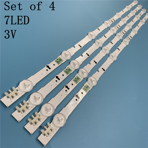 New Kit 4pcs 7LED 650mm LED strip for Samsung ue32j5500ak 2014SVS32FHD 3228 D4GE-320DC1-R2 D4GE-320DC1-R1 Bn96-30443A 30442A ► Photo 1/6