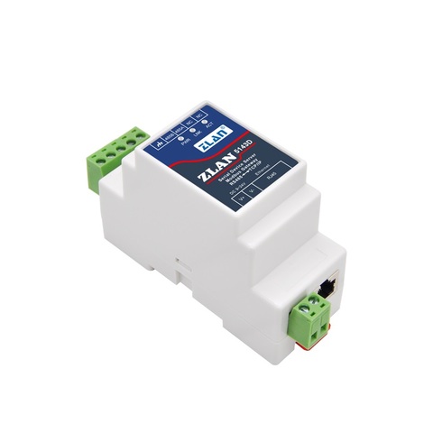 ZLAN 5143D Din Rail Serial RS485 to Ethernet TCP IP Server Ethernet Converter with Adaptor Optional ► Photo 1/5
