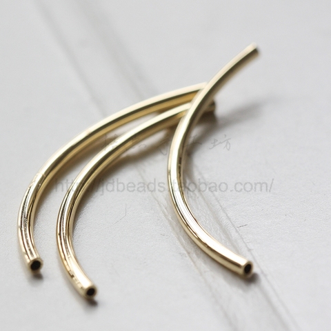 Solid Brass Curved Tube 2x50mm with ID 1.4mm (1686C) ► Photo 1/6
