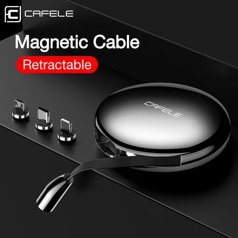 Cafele Retractable Magnetic USB Cable For iPhone Charger Micro USB Type C Cable For Huawei Xiaomi Samsung S10 3A Fast Charging ► Photo 1/6