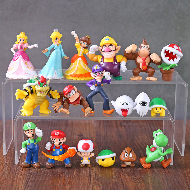 Nintendo Super Mario Figures Lot. Mario, Luigi, Princess Peach, Bowser,  Yoshi, Toadstool and More 