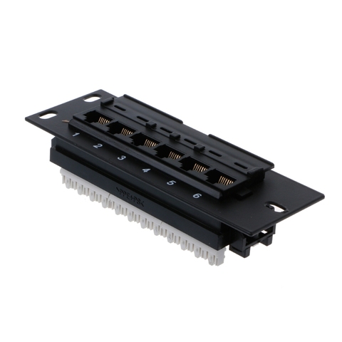 6 Port CAT5 CAT5E Patch Panel RJ45 Networking Wall Mount Rack Mount Bracket ► Photo 1/6