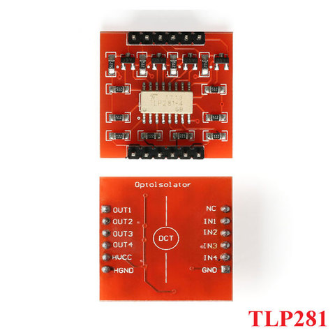 TLP281 4-Channel Opto-isolator Module Optocoupling Optocoupler Isolation High Low Level Expansion Board for Arduino TLP 281 ► Photo 1/6