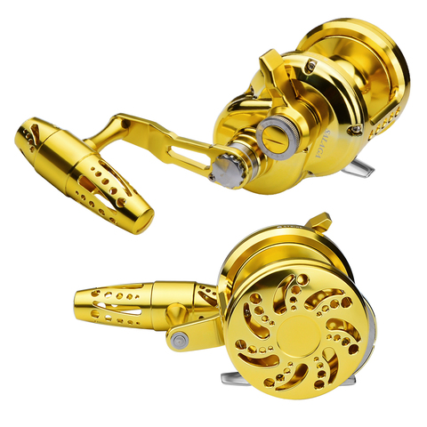 1pc Jigging Reel Max Drag 16kg-40kg 5 Series (Left/Right-Hand) Seawater Trolling Reels Aluminum CNC Machined Hollow Fishing Reel ► Photo 1/6