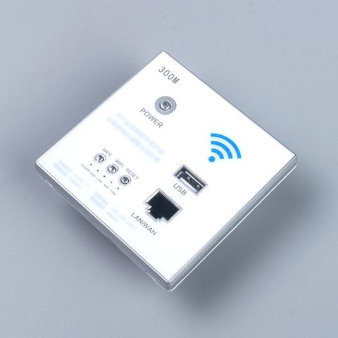 300Mbps 220V Power AP Relay Smart Wireless WIFI Repeater Extender Wall Embedded 2.4ghz Router Panel USB Socket ► Photo 1/6