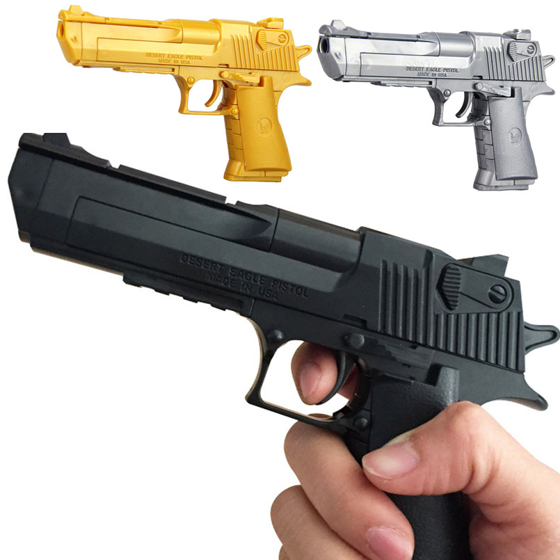 1:10 kids children toys building blocks gun model assembling pistol Desert Eagle 