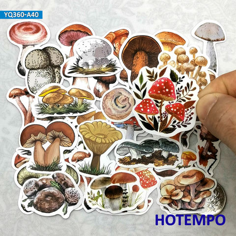 40pcs Cute Freehand Style Mushroom Fungus Travel Mini Diary Stickers for Stationery Scrapbook Mobile Phone Laptop Decal Stickers ► Photo 1/6