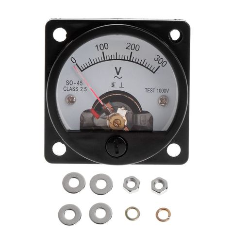 2022 new Voltmeter SO-45 AC 0-300V Round Analog Dial Panel Meter Voltmeter Gauge Black ► Photo 1/6