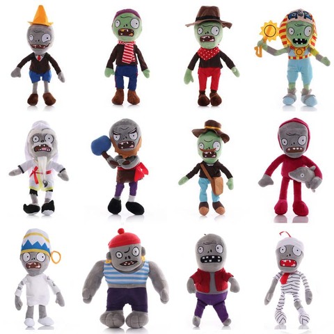 1pcs 30cm Plants vs Zombies Plush Toys Doll PVZ Gargantuar Hats Pirate Zombies Plush Soft Stuffed Toys for Children Kids Gifts ► Photo 1/6