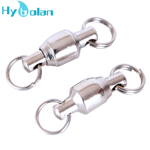 10pcs Fishing Swivel Heavy Duty Ball Bearing Connector Rolling Stainless Steel Solid Ring Hook Connector Fish Tacke Accessories ► Photo 1/6