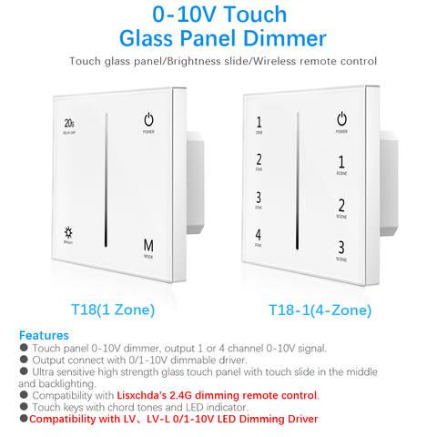  Touch Panel 0-10V LED Dimmer 85-265VAC High Voltage Input Switching current Touch Panel Wall Mount 0-10V signal Output ► Photo 1/6