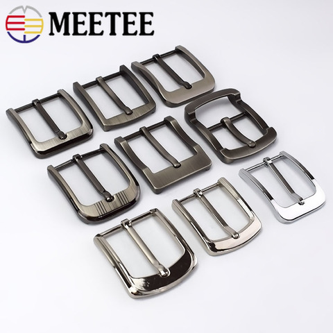 Meetee 2/5pcs Metal Pin Belt Buckles for Mens Women 35/40mm Waistband Head DIY Leather Crafts Jeans Decor Hardware Accessories ► Photo 1/6
