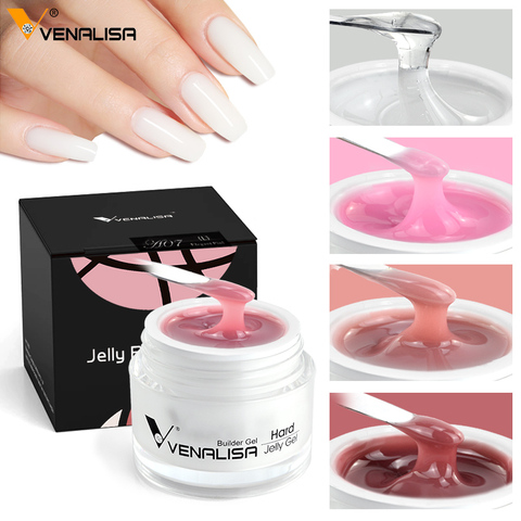 Venalisa acrylic nail hard jelly builder gel nail art french nail UV poly nail gel clear pink color for nail extension manicure ► Photo 1/6