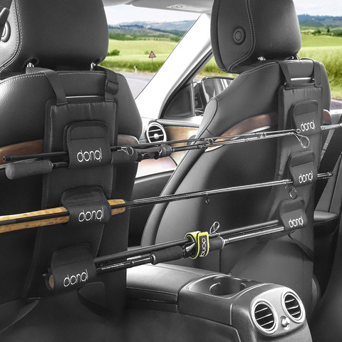 DONQL Fishing Rod Holder For Car Backseat Portable Fishing Pole Tie Straps Rack Universal Bracket Fishing Tackle Tool ► Photo 1/6