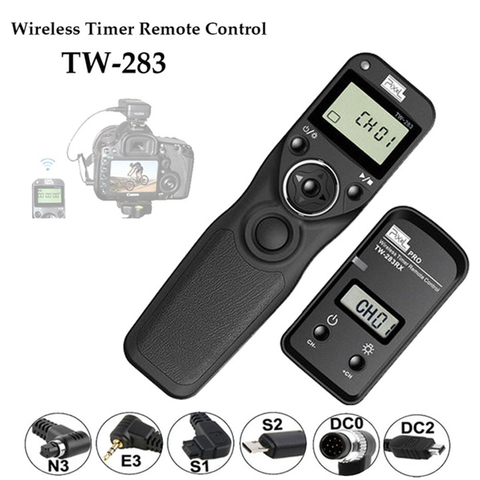 Pixel TW-283 TW 283 Wireless Timer Remote Control Shutter Release (DC0 DC2 N3 E3 S1 S2) Cable For Canon Nikon Sony Camera TW283 ► Photo 1/6