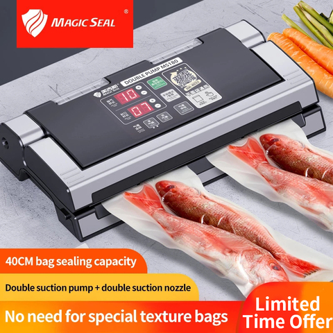 MAGIC SEAL MS180 Vacuum Sealer Packaging Machine Small External Pumping Commercial Household Food Preservation Machine ► Photo 1/5