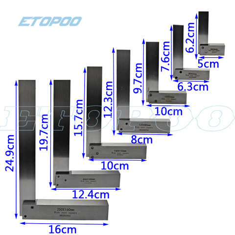 Machinist Square 90Degree Right Angle Engineer Set Precision Ground Steel Hardened Angle Ruler gauge square ruler Protractor ► Photo 1/6