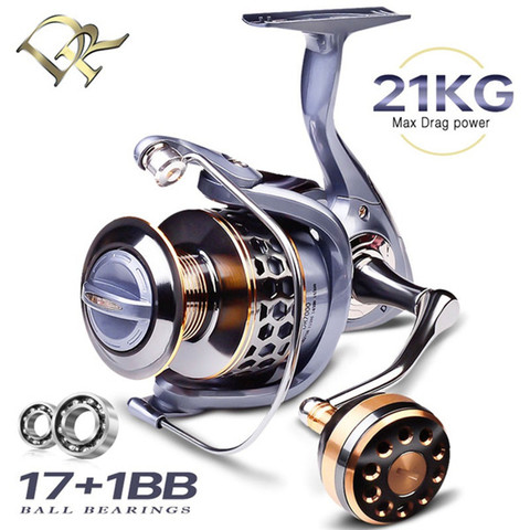 New High Quality Max Drag 21KG Spool Fishing Reel Gear 5.2:1 Ratio High Speed Spinning Reel Casting Reel Carp For Saltwater ► Photo 1/6