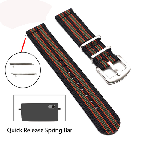 Sport Nylon ZULU NATO Strap Quick Release Spring Bar Watchbands 20mm 22mm Watch Replacement Bracelet For Samsung Huawei Watch ► Photo 1/6