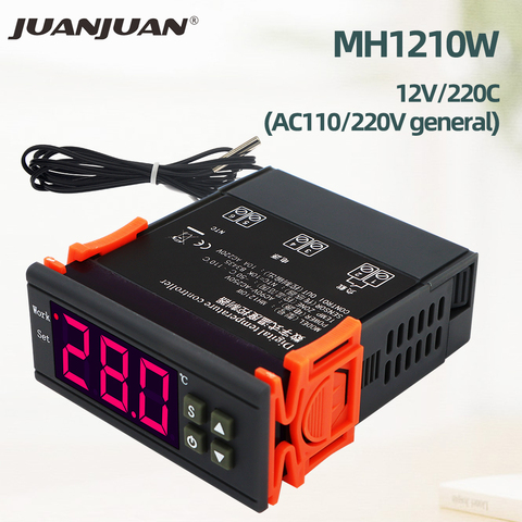 MH1210W DC12V 24V AC110-220V Temperature Controller Thermometer Thermoregulator Thermostat -50~110 C NTC Sensor 40%off ► Photo 1/6