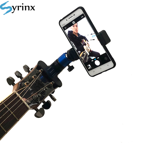 Guitar Head Clip Mobile Phone Holder Live Broadcast Bracket Stand Tripod Clip Head For iPhone 11 X Support Desktop Music Holder ► Photo 1/6