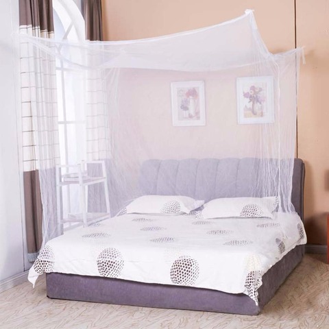 21 1pcs Moustiquaire Canopy White Four Corner Post Student Canopy Bed Mosquito Net Netting Queen King Twin Size ► Photo 1/6