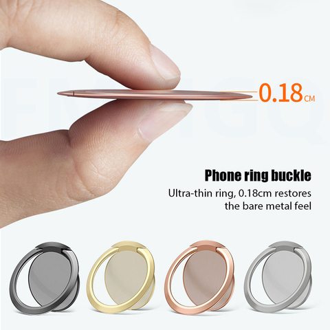 Ultra Thin Support iPhone Samsung Use with Al Magnetic Car Phone Holder Metal Material Finger Ring Phone Holder ► Photo 1/6