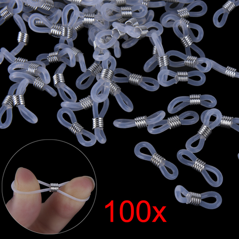 100PCS  Plastic Silicone Glasses Chain Connection Glasses Chain Antiskid Rubber Ring Strap Extension Spring DIY Eyeglasses Rope ► Photo 1/6